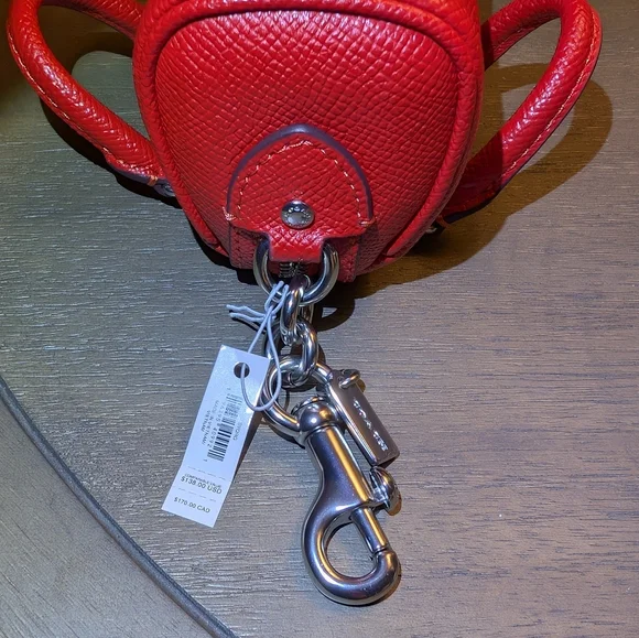 ✨️NWT Mini Coach Rowan Satchel Bag Charm Red✨️ - Picture 8 of 8